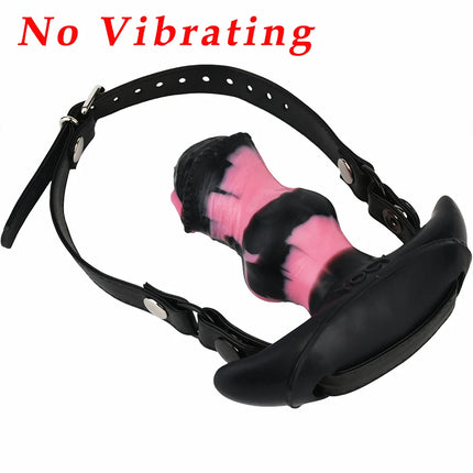 SXXY Wearable Realistic Vibrating Dildo Anal Plug Adjustable Mouth Gag High Quality Adult Sex Toys Intimate Play For Men Women