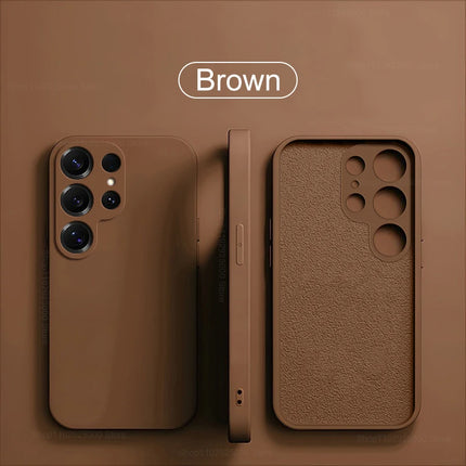 S26 S25 Ultra Case Square Liquid Silicone Phone Case For Samsung Galaxy S26 S25 S24 S23 S22 Ultra Plus S26Ultra Cases Soft Cover