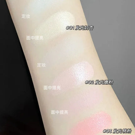 Little Ondine Cosmetics Double Effec Combination High Gloss Powder Blusher Plate Facial Repair Multi-purpose Brighten Makeup