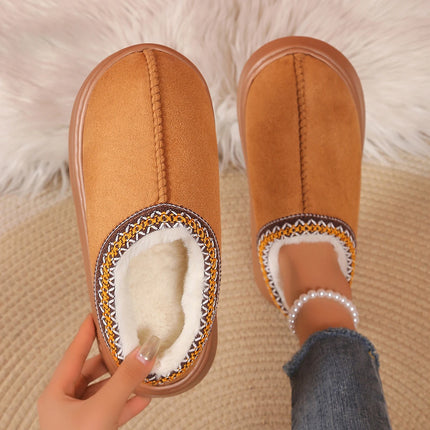Women's Winter Fur Shoes Male Ankle Boots Platform Slippers Home Warm Fashion Outdoor Basis Thick Wool Wool Short Boots