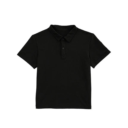New Boys' Polo Shirt Thin Short Sleeve Mid to Large Boys' Summer Clothes Flip Collar Half Sleeve T-shirt Children's Pure Cotton