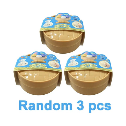 2026Realistic Giant Dumpling Squeeze Toy with Bamboo Steamer Soft TPR Dough Ball Decompression Fidget Toy Creative Funny Gift