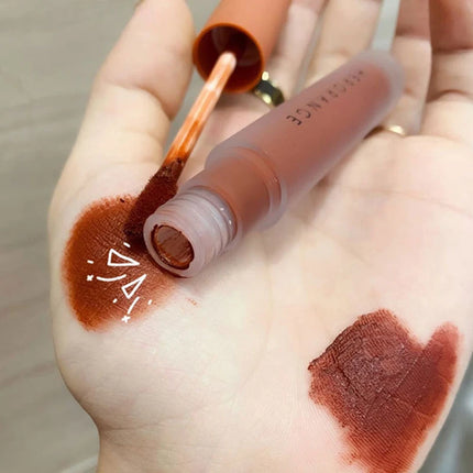 1Pc HERORANGE Velvet Matte Lip Mud Lip Glaze Easy To Apply Waterproof Non Smudging Long Lasting Non Stick Cup Cosmetic