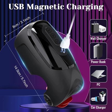 Automatic Masturbator Cup for Men Lasting Delay Ejaculation Rotating Licking Penis Training Vibrator Adult Supplies