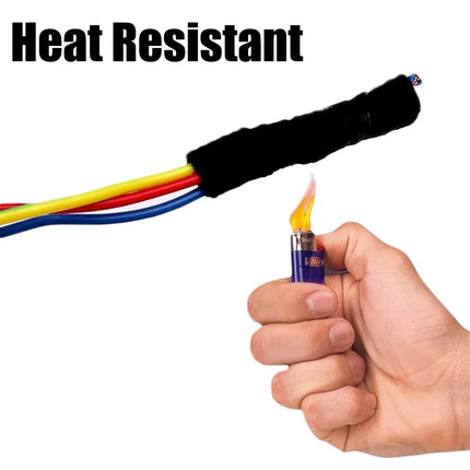 15 Meter Heat-resistant Flame Retardant Tape Adhesive Cloth Tape For Car Cable Harness Wiring Loom Protection Width 9/19/25MM