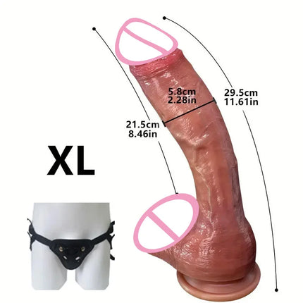 Super Long Skin Dildo Silicone Penis Realistic Cock For Women Masturbator Makeup Penetration Anal Strapon Dick Adults Sex Toys