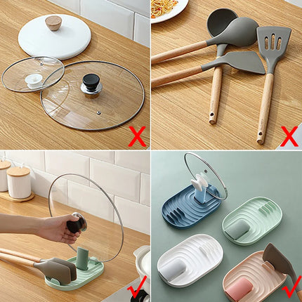 Foldable Pot Lid Holder Kitchen Organizer Shovel Storage Rack Drain Drying Rack for Sink Space Saving Kitchen Gadgets