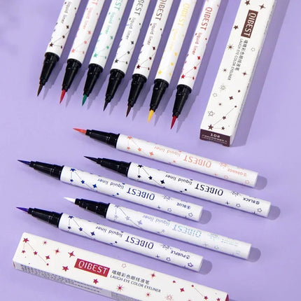 1Pc Quickily Drying Colorful Eyeliners Pencil Eyes Cosmetics Matte Liquid Eyeliners Waterproof Lasting White Sweatproof  Make Up