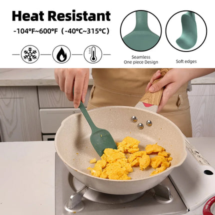 Silicone Baking Tool Set 6-piece/ 9-piece Cream Scraper Oil Brush Heat-resistant Food Grade BBQ and Kitchen Utensils
