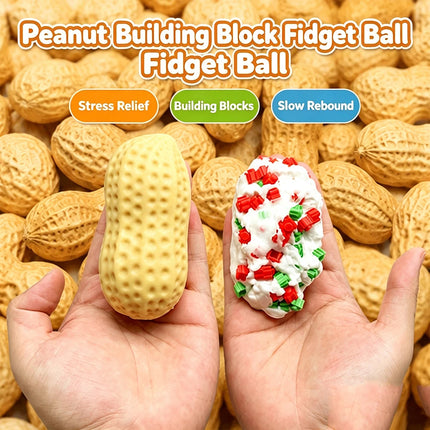 Crunchy Peanut Stress Ball Squeeze Ball Squishy Toy Buttery-Soft Feel Fidget Toy ASMR Sensory Anti Stress Toys for Kids Adults