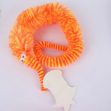 Funny Worm Magic Props Toys for Children Kids Beginners Wiggly Twisty Worm with Invisible String Party Games Trick Toys