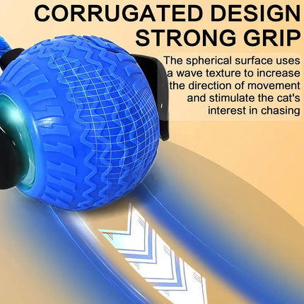 Automatic Rotating Smart LED Interactive Cat Teasing Ball Obstacle Avoidance Playful Pets Toy