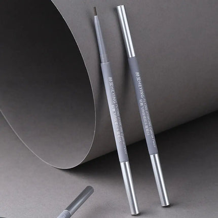 Ultra Fine Double Ended Eyebrow Pencil Waterproof Sweatproof Long Lasting Natural Hair Like Strokes Beginner Friendly with Brush