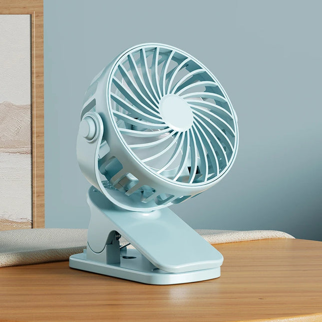 HOMEFISH Portable Rechargeable Clip Fan 720° Rotatable Hanging Fan with Night Light Air Cooler for Outdoor Camping Ventilador