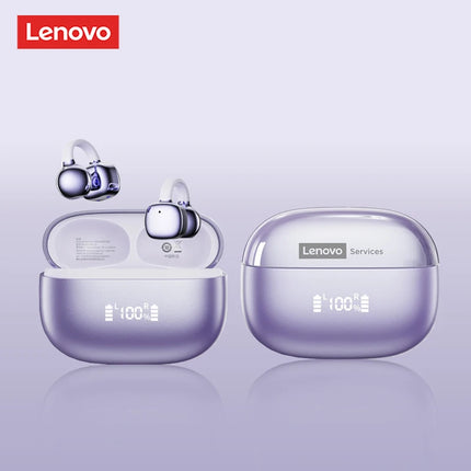 Lenovo Open Ear Wireless Earbuds Bluetooth 6.0 Comfort Clip On Gaming Sports Earphones LED Digital Power Display RS119 Pro