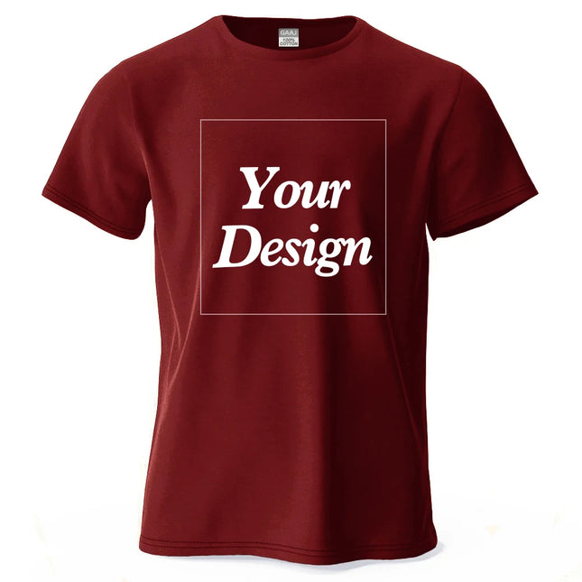 Custom T shirt Customized tshirt Personalized Tee Shirt Diy Print Your Photo Brand Logo Text Men Women 100% Cotton Premium Gift