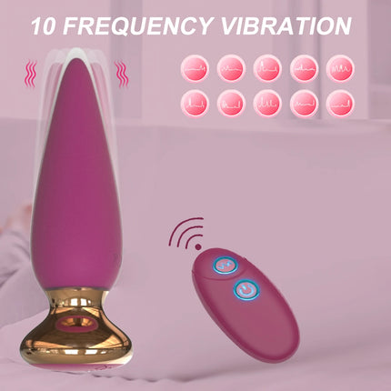 Remote Control Anal Vibrators For Women Vibrating Butt Plug Vibrator Prostate Massager Dildo G-spot Stimulate Sex Toys For Women