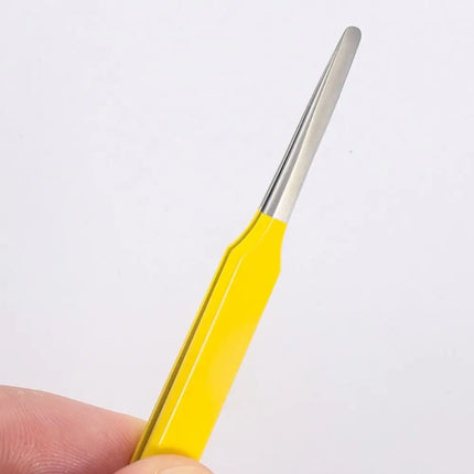 Pince à sourcils multifonctionnelle à bout rond, applicateur de faux cils droits en acier inoxydable, aides à l'extension des cils