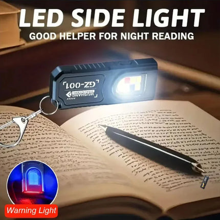 LED Keychain Flashlight Rechargeable 550LM Portable Mini Torch Pocket Lantern Flood Work Light With Magnet For Emergency