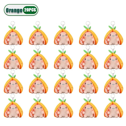 Funny Strawberry Carrot Rabbit Plush Toys Stuffed Into Fruit Transform Soft Animals Bunny Doll For Boys Girls Birthday Gift