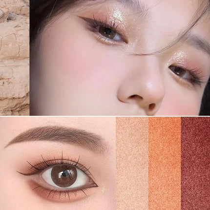 Glitter Eyeshadow Stick Three-Color Contouring Eyeshadow Makeup Eyeshadow Crayon Eyeshadow Pencil Eye Shimmer Stick For Women