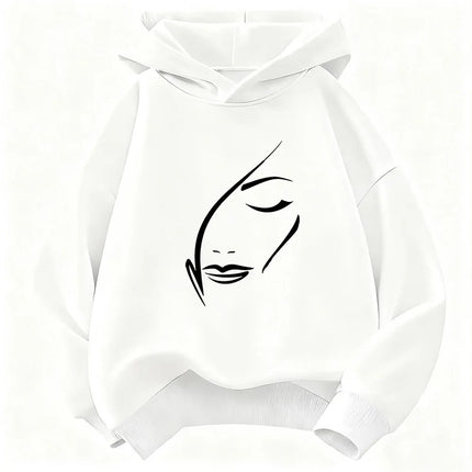 Gothic Vintage Women Face Y2k Children's Sweatshirt Hoody for Boys Girls Spring Casual Hoodies