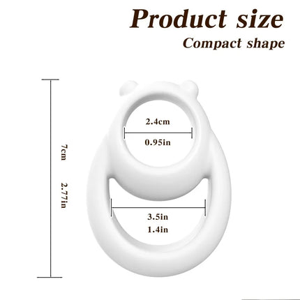 Silicone Penis Ring Bear Cock Ring Dick Scrotum Ball Stretcher Erection Cockring Ejaculation Delay Sex Toys for Men