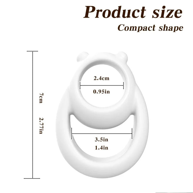 Silicone Penis Ring Bear Cock Ring Dick Scrotum Ball Stretcher Erection Cockring Ejaculation Delay Sex Toys for Men