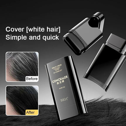 Black Hair Stick, Gray Hair Covering Artifact No Color Loss Disposable Hair Dye Stick Roots Black Color