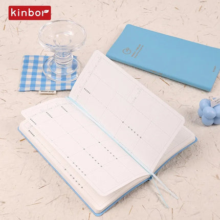 Kinbor Weekly Planner Notebook UnDated Agenda Schedule Daily Monthly Journal Book Portable Record Diary Plan Notepad Stationery