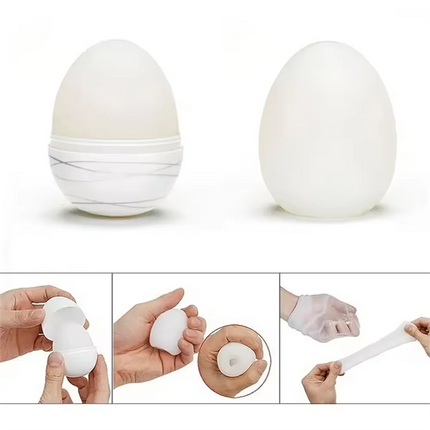 Mini Male Masturbation Eggs Penis Massager Blowjob Ghost Stimulating Stretchable Sex Portable Silicone Masturbator Cock Pomp Toy