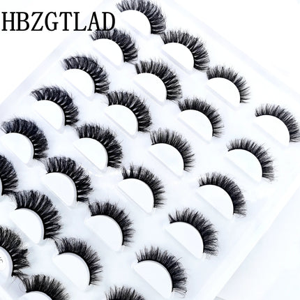 HBZGTLAD 14 Pairs Eyelashes 25mm Faux Mink Eyelashes Long Lasting Fluffy Mink Lashes Dramatic Volume lashes Extension Thick Long