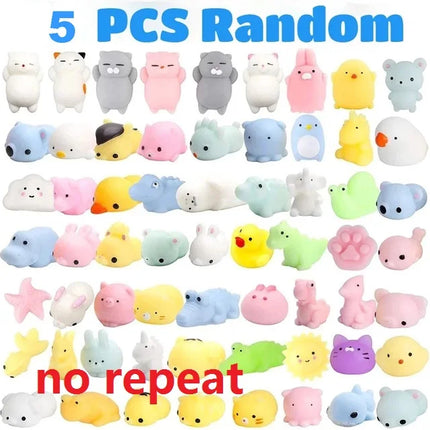 50-5PCS Kawaii Squishies Mochi Anima Squishy Toys For  Antistress Ball Squeeze Party Favors Stress Relief Toys For Birthday