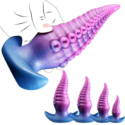 Octopus Tentacle Dildo Silicone Gradient Color for Adults Strong Stimulation Anal Vaginal Use Personal Pleasure Sex Toy