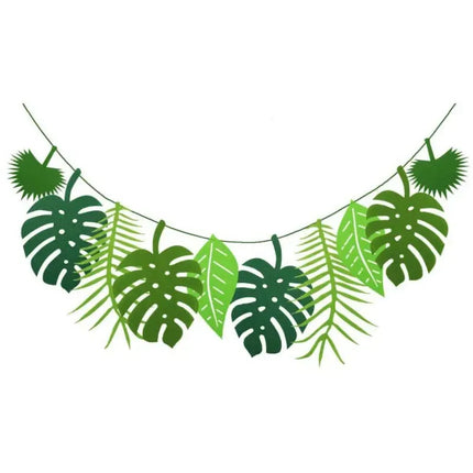 Turtle Leaf Banner Hawaiian Luau Party Summer Jungle Tropical Theme Party Decorations Garlands Wedding Birthday Party Home Decor