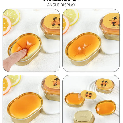 1/2pcs Squishy Cheese Bread Squeeze Toy Stress Relief Slow Rising Sensory Fidget Toys for Anxiety ADHD Autism for Kids Adults