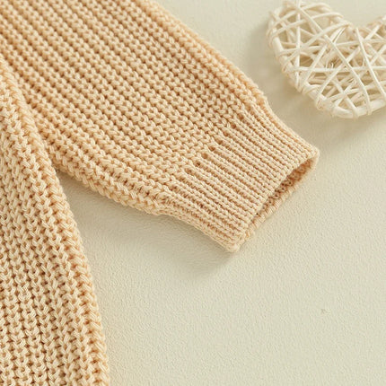 0-18months Toddler Girl Sweaters Long Sleeve Letter Embroidery Knit Pullover Sweaters For Baby Girls