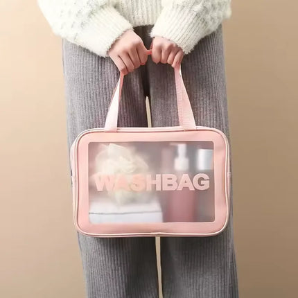 Portable Travel Wash Bag Female Transparent Waterproof Makeup Storage Pouch Large Capacity Cosmetic Organizer Beauty Women Case