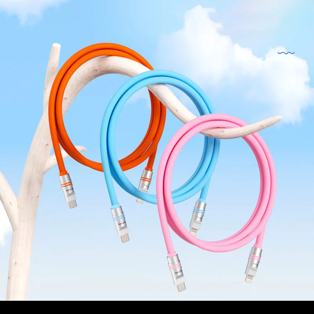 Hichain PD27W MFI USB C to Lightning Fast Charging Cable Liquid Silicone Soft Charging Cable for iPhone 6/7/8/9/10/11/12/13/14