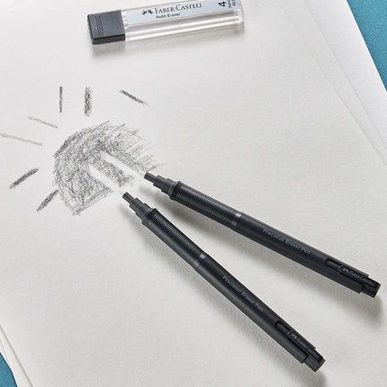 Faber-Castell Precision Tip Pen-Style Eraser Refillable Round 2.5mm Art Pencil Eraser Professional Drawing Rubbing Stationery