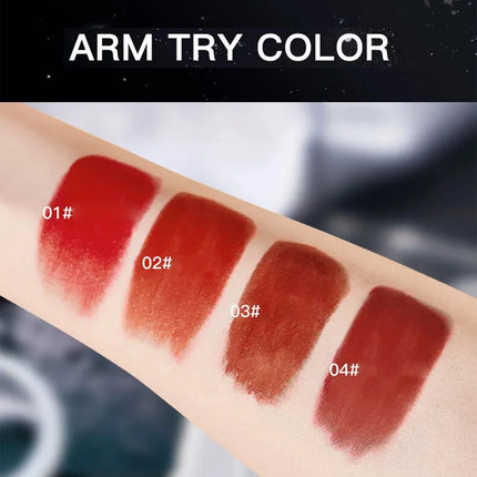 4pcs/set Star Wish Velvet Matte Lipstick Kit Moisturizing Non-stick Cup Succulent Lip Gloss Makeup Gift For Girls And Women