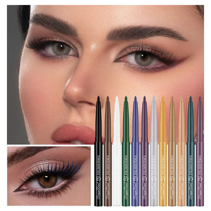 Eyeliner Pen Is Waterproof, Sweat-Proof, Does Not Smudge, Easy for Beginners to Use, Green, Purple, Black, Long-Lasting, Non-Fading Eyeliner Pen
