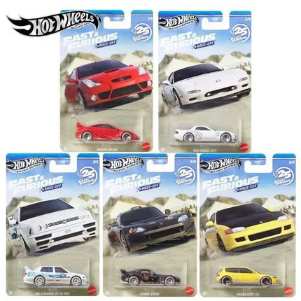 2026 New Hot Wheels Hnr88 Silver Series 25Th Fast & Furious Tokyo Drift Set Nissan/Monter Carlo/Road Runner 1:64 Diecast Car Model Authentic Holiday Birthday Gift