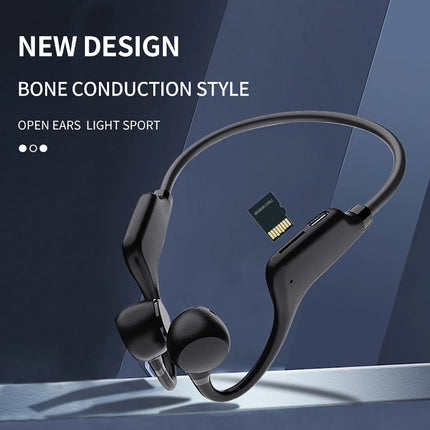 KEBIDUMEI Bluetooth 5.2 Earphones Bone Conduction Headphones TWS Wireless Neckband Headsets HiFi Stereo Noise Reduction Earbuds