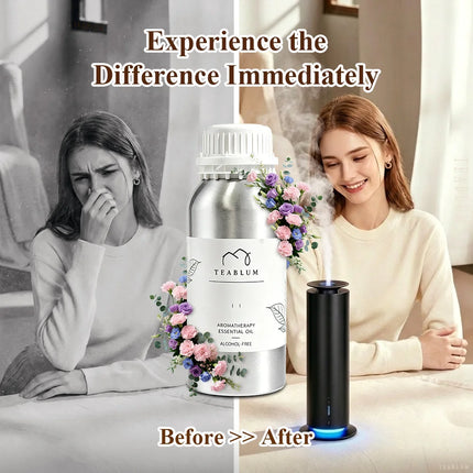 TEABLUM 500ML Aromatic Hotel Essential Oil Hotels Home Air Freshener Pure Plant Essential Oil Alcohol Free for Electric Diffuser