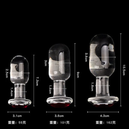 Vaginal Stimulation female Butt Plug Big Glass Anal Plug Dildo Bead G-Spot Adult Sex Toys for Women Men Masturbator butt plugs