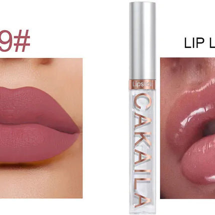 10pcs/set Nude Lip Gloss Matte Velvet Lipstick Waterproof Long-lasting Liquid Lipstick Women Moist Lip Tint