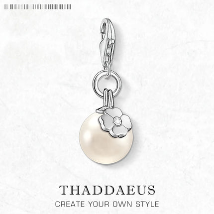 Charm Pendant Pearl & CloverLeaf Women Brand New Trendy 925 Sterling Silver Gift