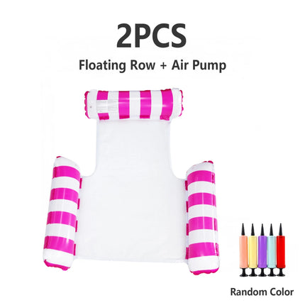 Inflatable Water Hammock Pool Float Chair Lounge Bed |   Floating Swim Mattress Recliner for Adults Beach Lake Summer Water Toy