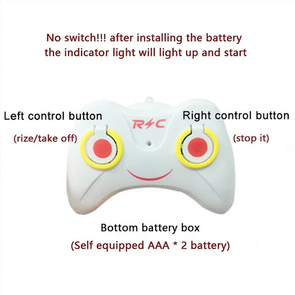 Rechargeable Mini RC Drone Remote Safe Fall-resistant RC Helicopters Drone Children Toys（No remote control battery）